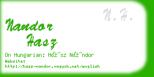 nandor hasz business card